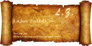 Lajos Zoltán névjegykártya