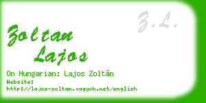 zoltan lajos business card