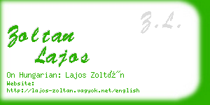 zoltan lajos business card